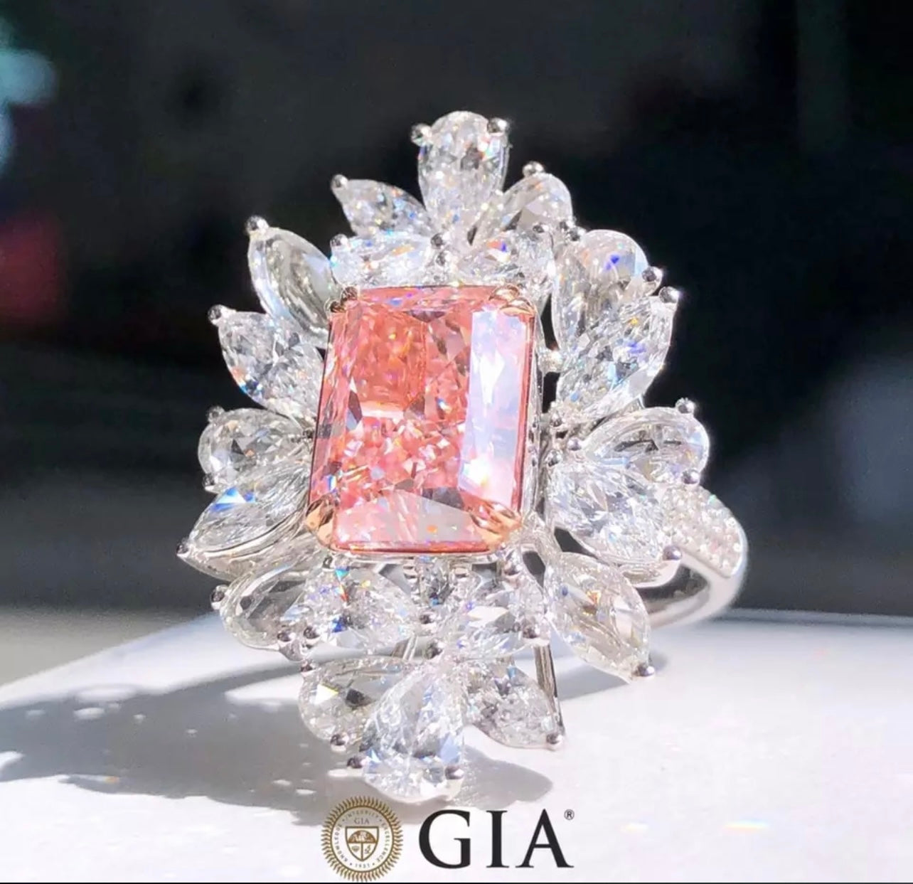 6 Carat Argyle Rare Fancy Vivid Pink (P1) VVS2 Brilliant Radiant Cut GIA Dossier Type 2A Diamond