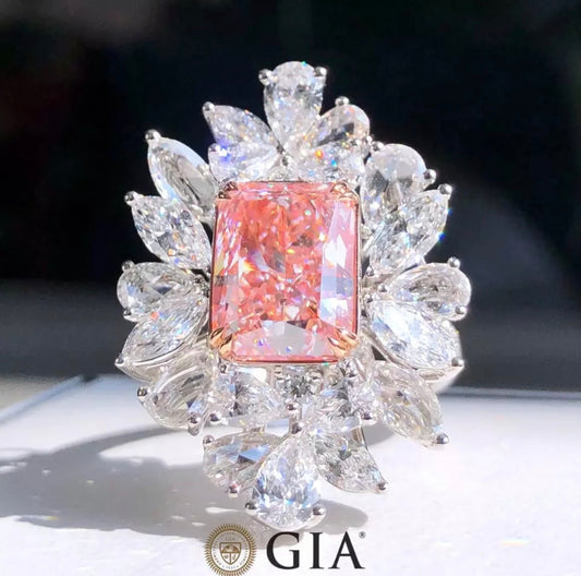 6 Carat Argyle Rare Fancy Vivid Pink (P1) VVS2 Brilliant Radiant Cut GIA Dossier Type 2A Diamond
