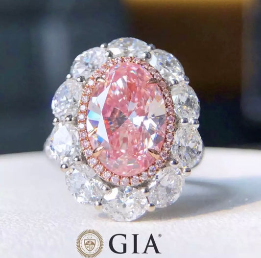 Argyle 12.00 Carat Diamond Ring Fancy Vivid Pink VVS2 GIA Dossier